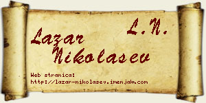 Lazar Nikolašev vizit kartica